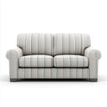 2-Sitzer Sofa Grau Weiß Hellblau 160 x 90 x 90 cm Polyester Rechteckig