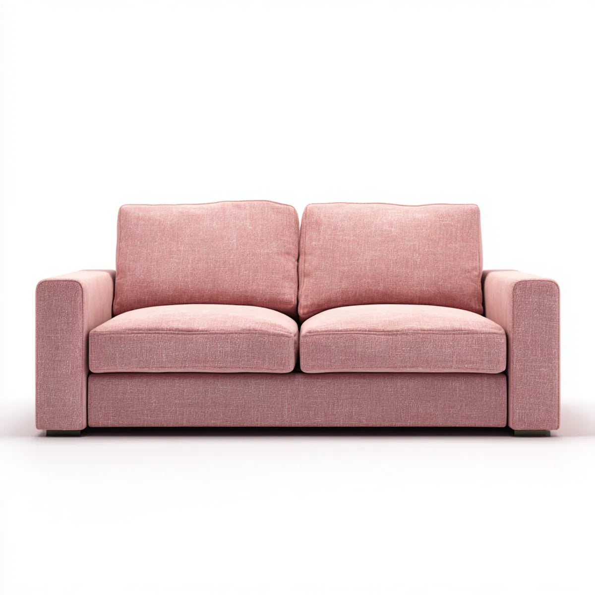 2-Sitzer Sofa Rosa 160 x 85 x 85 cm Polyester Schaumstoff Rechteckig