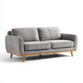 2-Sitzer Sofa Grau 170 x 82 x 84 cm Polyester Massivholz Rechteckig