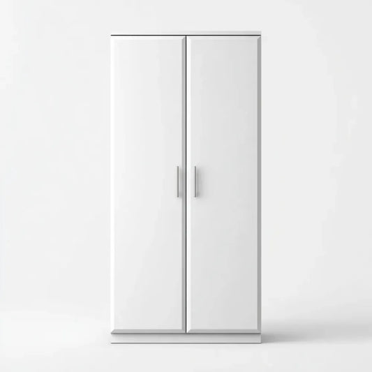 Drehtürenschrank Weiß 80 x 180 x 52 cm Spanplatte rechteckig
